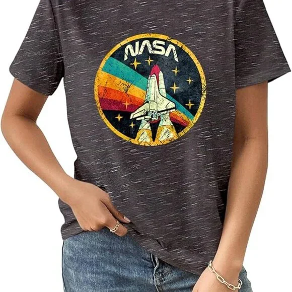 Women Vintage Space Shuttle Graphic T-Shirt (S-XL) - Picture 8 of 15
